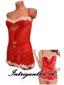 арт. M19956Гипюровая новогодняя сорочка Санта