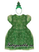 Зеленая елочка снежинки