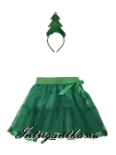 Ёлочка зеленая юбка + ободок