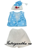 Снеговик светло-голубой в снежинках