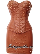 Комплект госпожа с шипами корсет+ юбка уценка