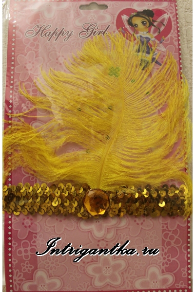 Желтая повязка на голову кан-кан