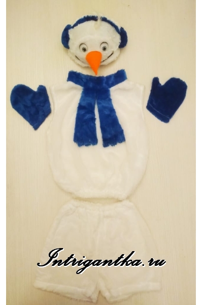 Карнавальный костюм снеговик с шарфиком