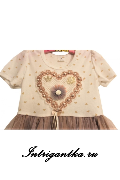Платье сердце для маленьких принцесс